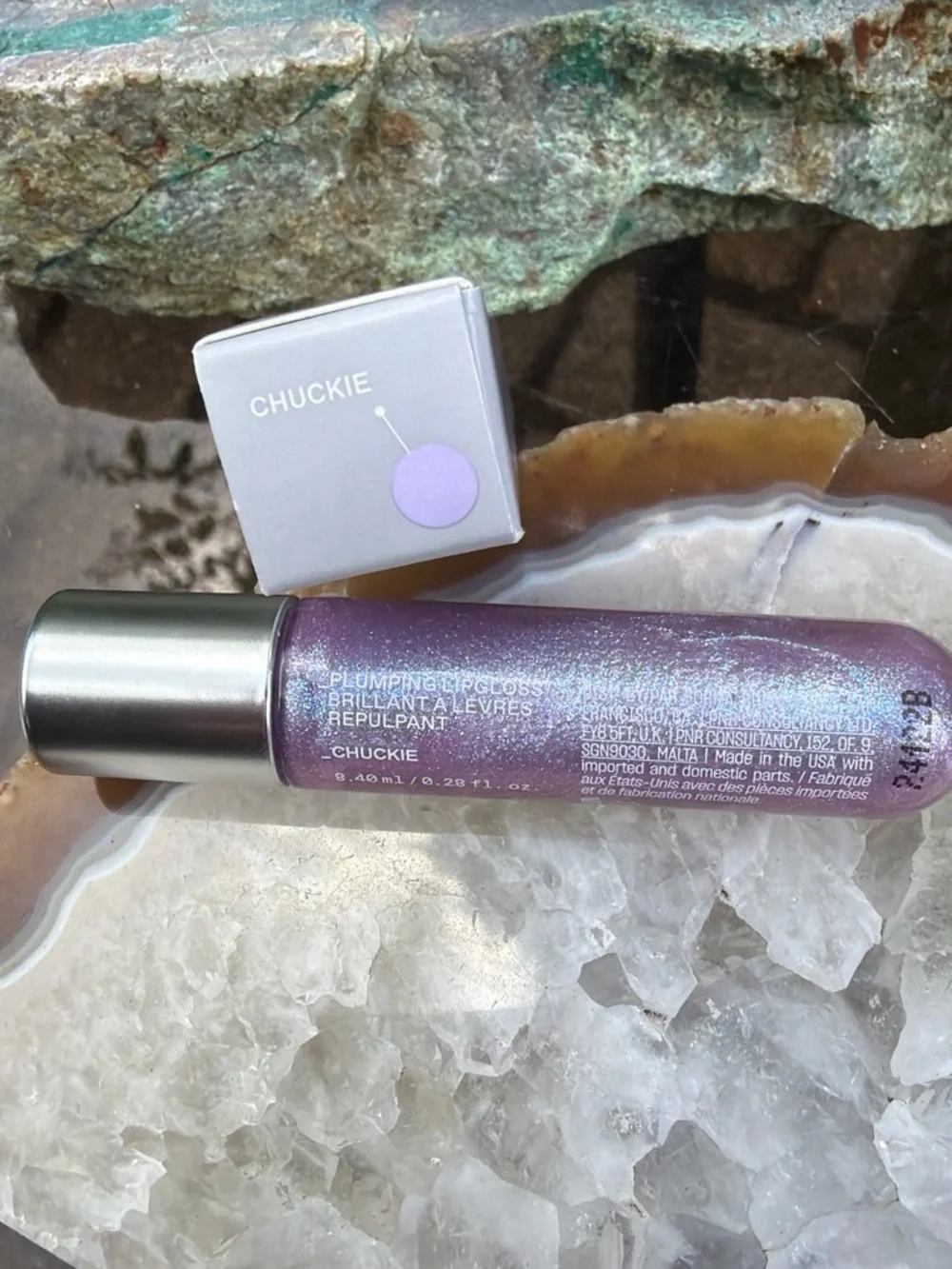 REM Beauty Plumping Lipgloss in Chuckie - Iridescent Lavender
